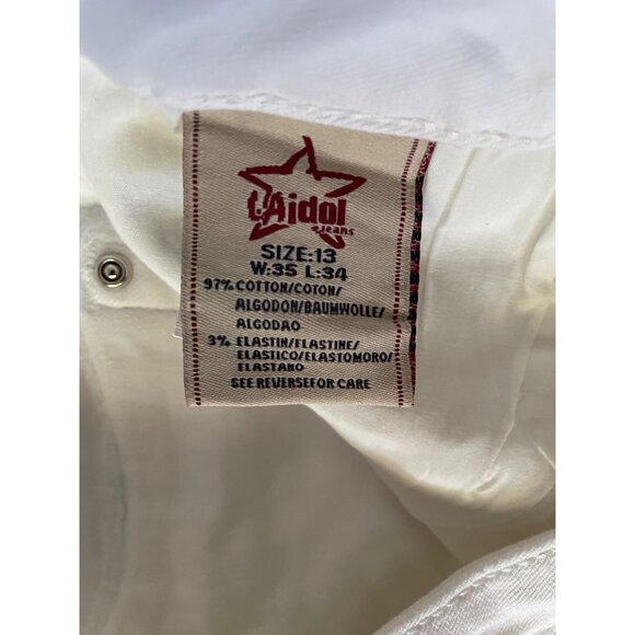 L.A. Idol USA White Bootcut Jeans W/ Embellished Pockets Size 13 - Picture 4 of 10